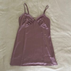 PACSUN LA HEARTS SATIN MINI DRESS LILAC